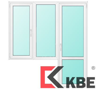 Балконные блоки KBE окна глухие + двери поворотно-откидные в Радошковичах Балконные блоки KBE окна глухие + двери поворотно-откидные в Радошковичах