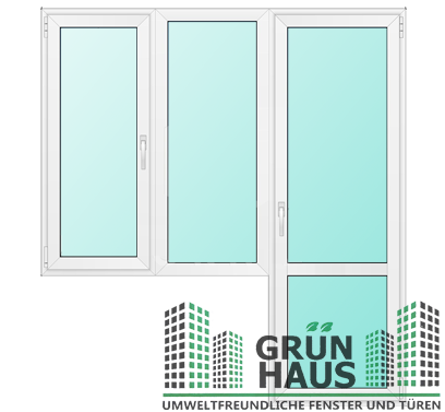 Балконные блоки Grünhaus окна глухие + двери поворотно-откидные Балконные блоки Grünhaus окна глухие + двери поворотно-откидные
